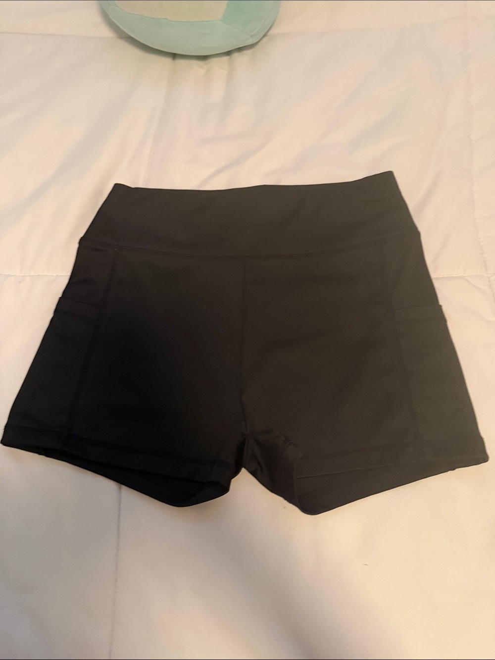 High-Waist Black Women's Workout Shorts
